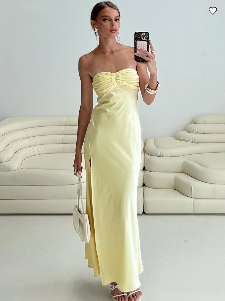 Nwt Butter Yellow Princess Polly Maxi Dress Size 2